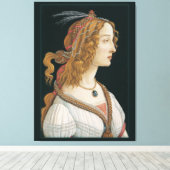 Sandro Botticelli Lady CC0282 (44 in 112 cm) Canvas Afdruk (Insitu (Houten vloer))