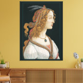 Sandro Botticelli Lady CC0282 (44 in 112 cm) Canvas Afdruk (Insitu (Woonkamer))
