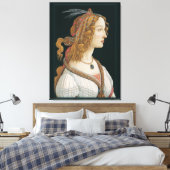 Sandro Botticelli Lady CC0282 (44 in 112 cm) Canvas Afdruk (Insitu (Slaapkamer))