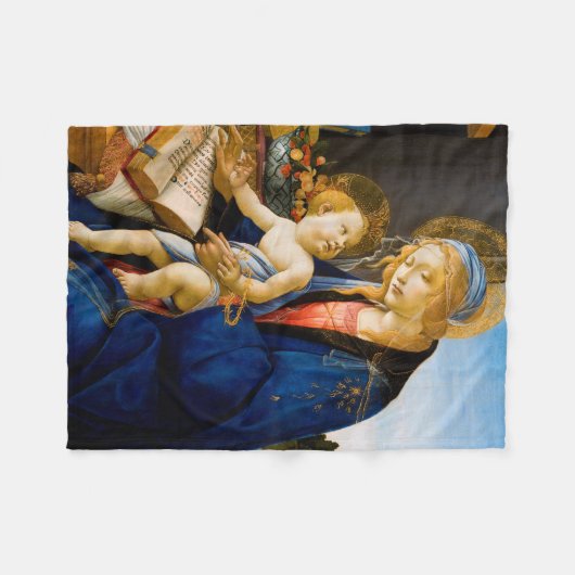 Sandro Botticelli, Maagd en Kind Fleece Deken (Voorkant (Horizontaal))