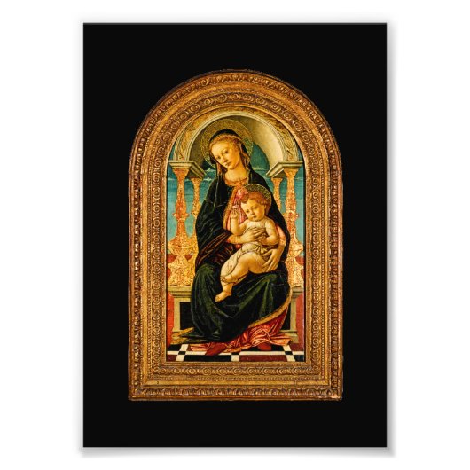 Sandro Botticelli Madonna en kind c 1470 Foto Afdruk (Voorkant)