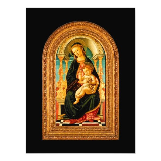 Sandro Botticelli Madonna en kind c 1470 Foto Afdruk (Voorkant)