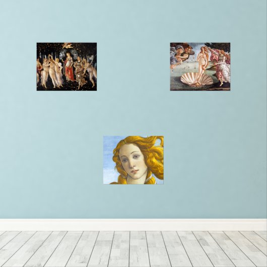 Sandro Botticelli - Meesterwerken Selectie Muurkunst Sets (Houten vloer)