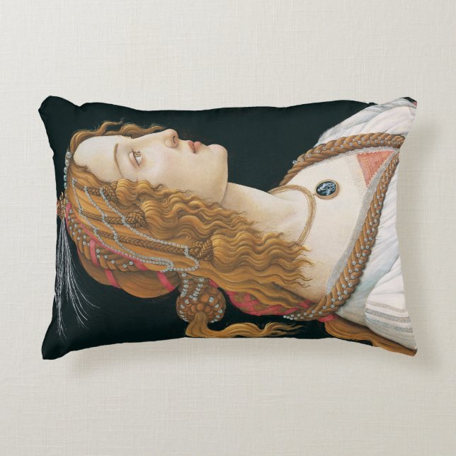 Sandro Botticelli - Portret van een jonge vrouw Accent Kussen (Voorkant)