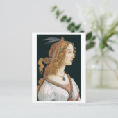 Sandro Botticelli, Portret van een vrouw (1480) Briefkaart (Staand voorkant)