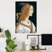 Sandro Botticelli, Portret van een vrouw (1480) Poster (Thuiskantoor)