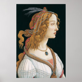 Sandro Botticelli, Portret van een vrouw (1480) Poster