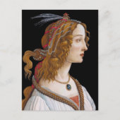 Sandro Botticelli - Portret van Simonetta Vespucci Briefkaart (Voorkant)