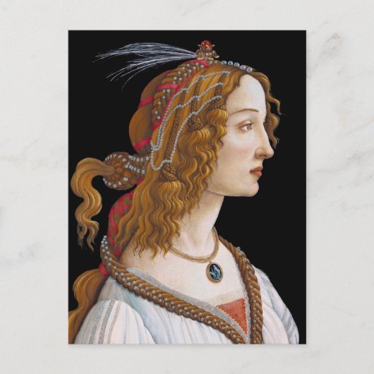 Sandro Botticelli - Portret van Simonetta Vespucci Briefkaart (Voorkant)