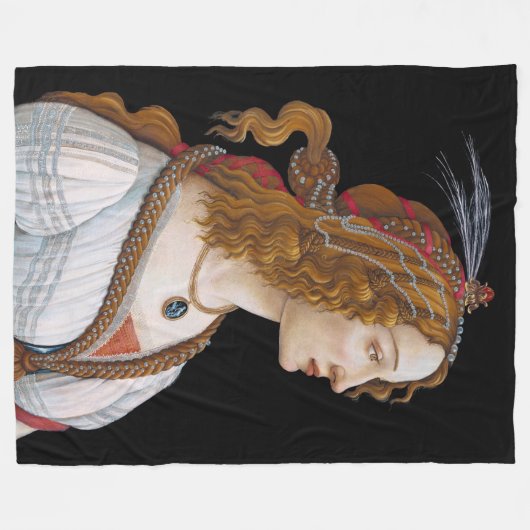 Sandro Botticelli - Portret van Simonetta Vespucci Fleece Deken (Voorkant (Horizontaal))