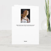 Sandro Botticelli - Portret van Simonetta Vespucci Kaart (Achterkant)