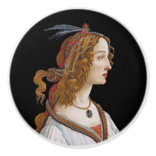 Sandro Botticelli - Portret van Simonetta Vespucci Keramische Knop