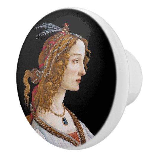 Sandro Botticelli - Portret van Simonetta Vespucci Keramische Knop (Rechts)