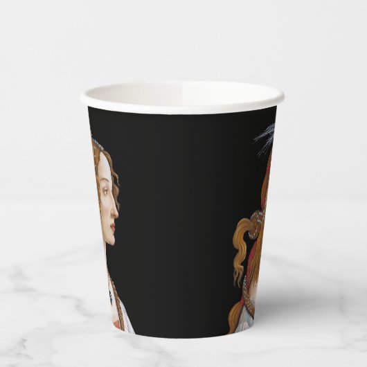 Sandro Botticelli - Portret van Simonetta Vespucci Papieren Bekers (Links)