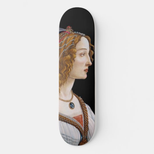 Sandro Botticelli - Portret van Simonetta Vespucci Persoonlijk Skateboard (Voorkant)