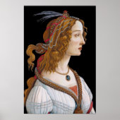 Sandro Botticelli - Portret van Simonetta Vespucci Poster (Voorkant)
