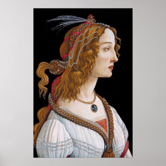 Sandro Botticelli - Portret van Simonetta Vespucci Poster (Voorkant)