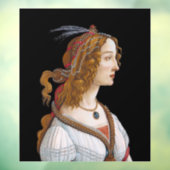 Sandro Botticelli - Portret van Simonetta Vespucci Raamsticker (Vel 3)