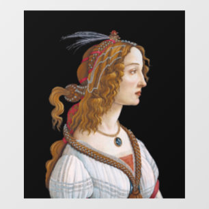 Sandro Botticelli - Portret van Simonetta Vespucci Raamsticker