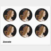 Sandro Botticelli - Portret van Simonetta Vespucci Ronde Sticker (Vel)