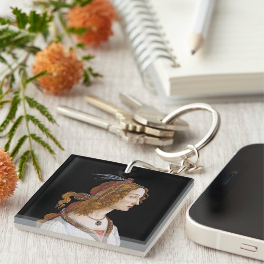 Sandro Botticelli - Portret van Simonetta Vespucci Sleutelhanger (Voorkant Rechts)