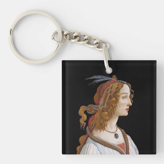 Sandro Botticelli - Portret van Simonetta Vespucci Sleutelhanger (Voorkant)