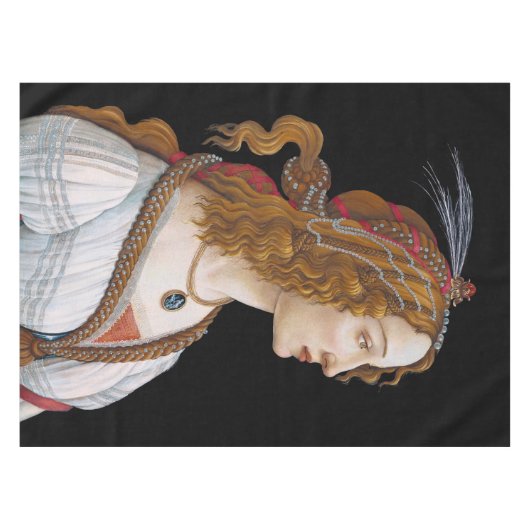 Sandro Botticelli - Portret van Simonetta Vespucci Tafelkleed (Voorkant (Horizontaal))