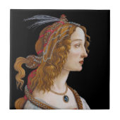 Sandro Botticelli - Portret van Simonetta Vespucci Tegeltje (Voorkant)