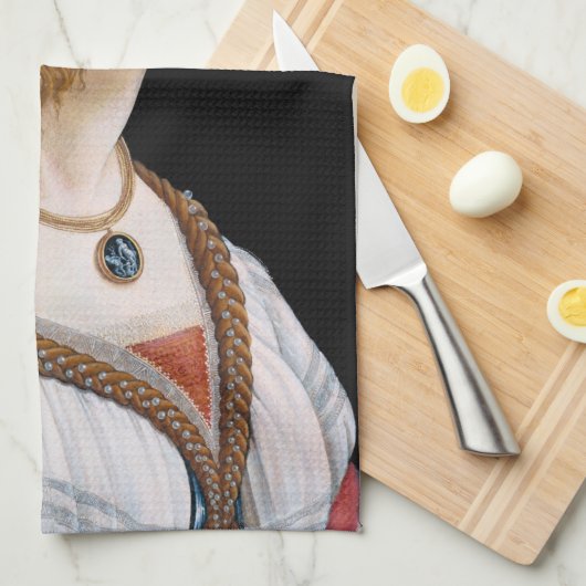 Sandro Botticelli - Portret van Simonetta Vespucci Theedoek (Quarter Fold)