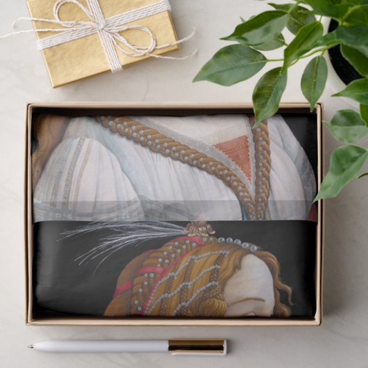 Sandro Botticelli - Portret van Simonetta Vespucci Tissuepapier (Geschenk)