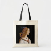 Sandro Botticelli - Portret van Simonetta Vespucci Tote Bag (Voorkant)
