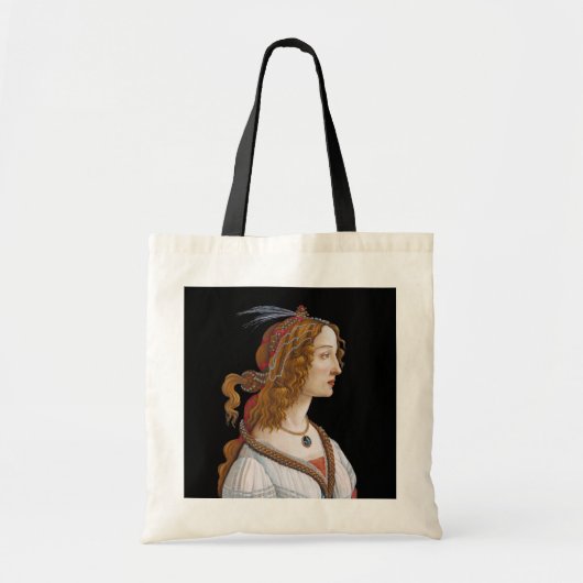 Sandro Botticelli - Portret van Simonetta Vespucci Tote Bag (Voorkant)