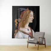 Sandro Botticelli - Portret van Simonetta Vespucci Wandkleed (In situ)