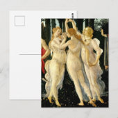 Sandro Botticelli "Primavera - Drie Gratiën" Briefkaart (Voorkant / Achterkant)