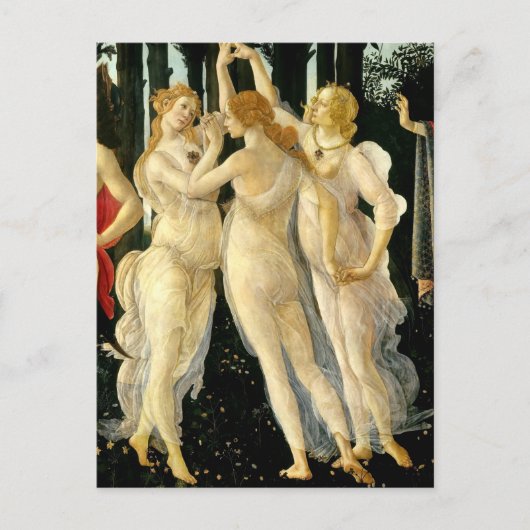 Sandro Botticelli "Primavera - Drie Gratiën" Briefkaart (Voorkant)