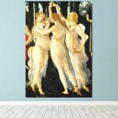 Sandro Botticelli "Primavera - Drie Gratiën"  Canvas Afdruk (Insitu (Houten vloer))