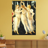 Sandro Botticelli "Primavera - Drie Gratiën"  Canvas Afdruk (Insitu (Woonkamer))