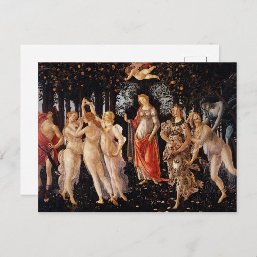 Sandro Botticelli Primavera Fine Art Briefkaart (Voorkant / Achterkant)