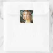 Sandro Botticelli "Primavera - Flora" Square Stick Vierkante Sticker (Tas)