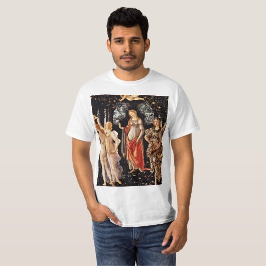 Sandro Botticelli - Primavera , Spring T-shirt (Voorkant volledig)