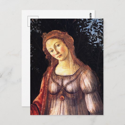 Sandro Botticelli-Primavera(Spring)-Venus Fine Art Briefkaart (Voorkant / Achterkant)
