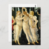 Sandro Botticelli "Primavera - Three Graces" Briefkaart (Voorkant / Achterkant)