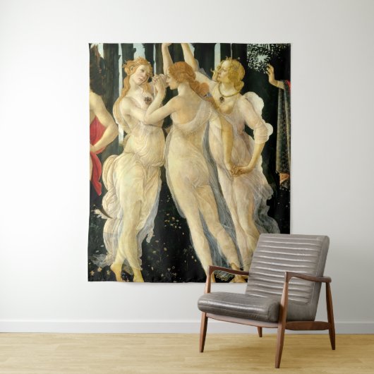 Sandro Botticelli "Primavera - Three Graces" Wandkleed (In situ)