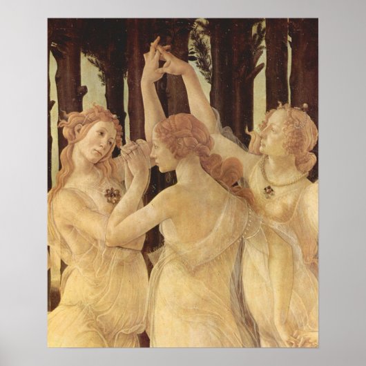 Sandro Botticelli-Spring (Primavera), detail Poster (Voorkant)