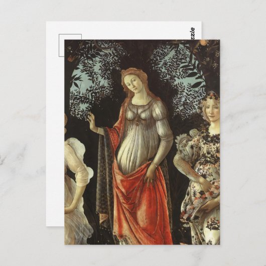 Sandro Botticelli - Spring-Venus & Flora Fine Art Briefkaart (Voorkant / Achterkant)