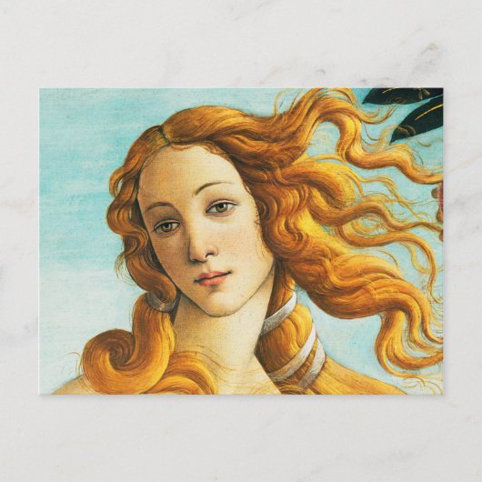 Sandro Botticelli The Birth of Venus Face Detail Briefkaart (Voorkant)