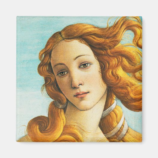 Sandro Botticelli The Birth of Venus Face Detail Magneet (Voorkant)