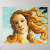 Sandro Botticelli The Birth of Venus Face Detail Poster (Voorkant)