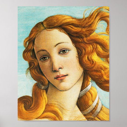 Sandro Botticelli The Birth of Venus Face Detail Poster (Voorkant)