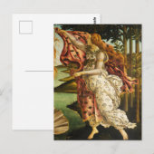 Sandro Botticelli "The Birth of Venus - Hora" Post Briefkaart (Voorkant / Achterkant)